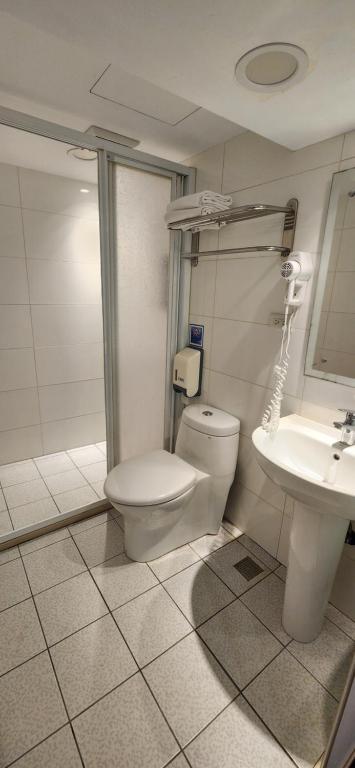 Koupelna v ubytování 成都壹壹壹商旅