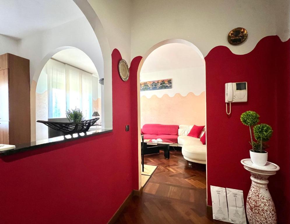 Χώρος καθιστικού στο La casa degli archi