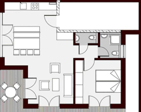 Půdorys ubytování Landhaus Valfontana