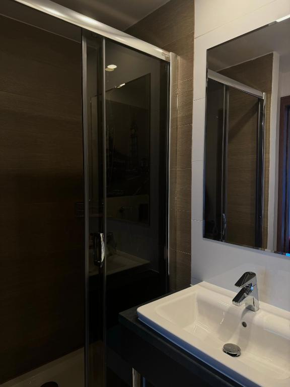 Koupelna v ubytování Hotel Europa