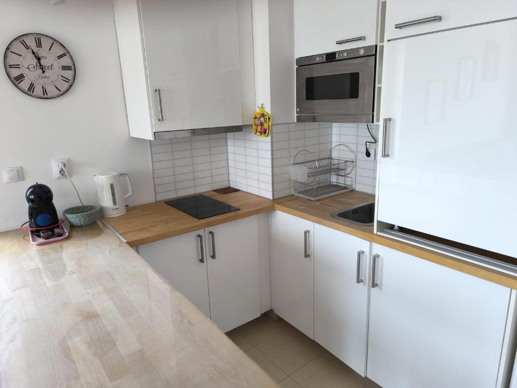 Kuchyň nebo kuchyňský kout v ubytování VIP Apartment Belvedere Club