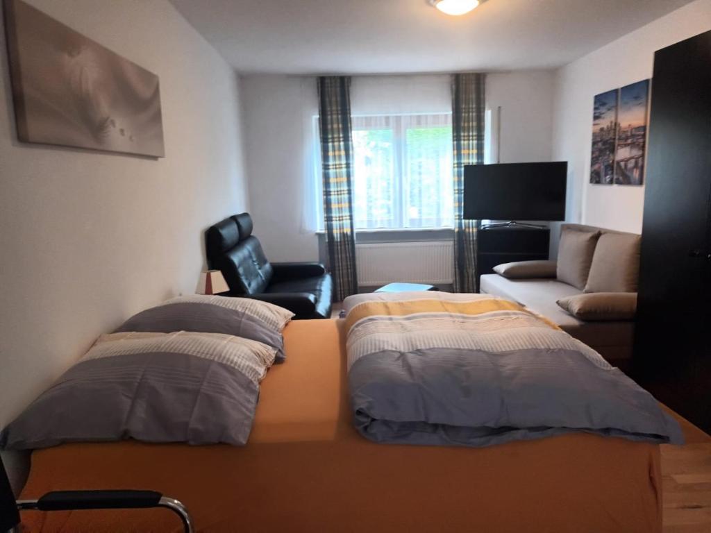 Ένα ή περισσότερα κρεβάτια σε δωμάτιο στο PrettyCentral1roomappartement