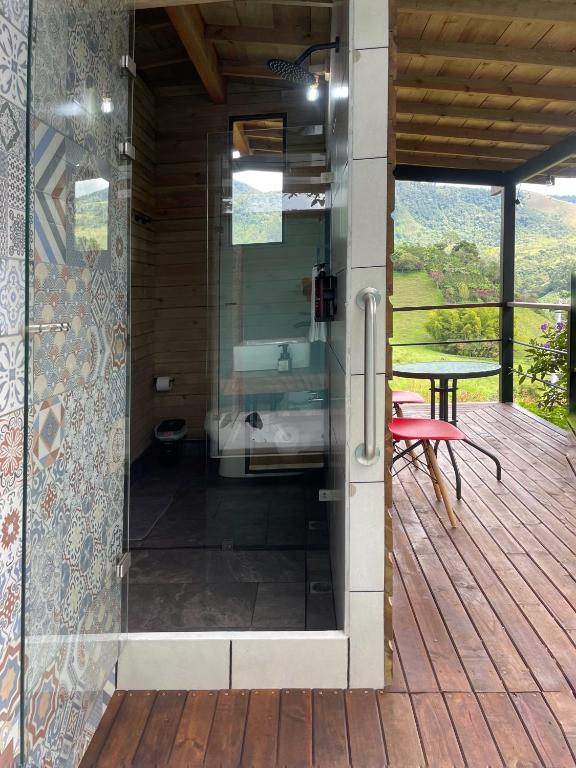 Balkón nebo terasa v ubytování Gulupa Ecolodge