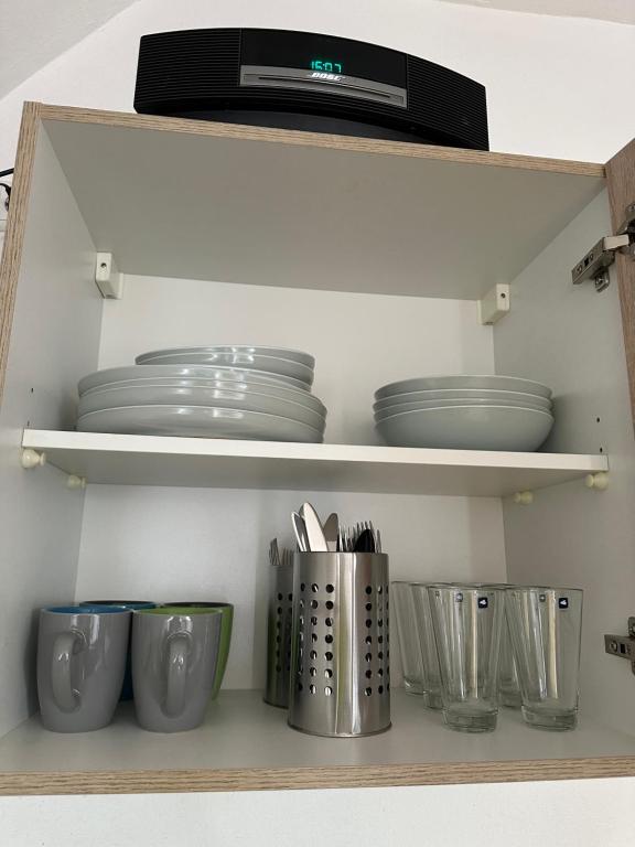 Kuchyň nebo kuchyňský kout v ubytování PL Home