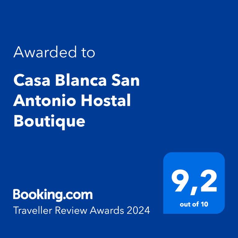 Certifikát, hodnocení, plakát nebo jiný dokument vystavený v ubytování Casa Blanca San Antonio Hostal Boutique