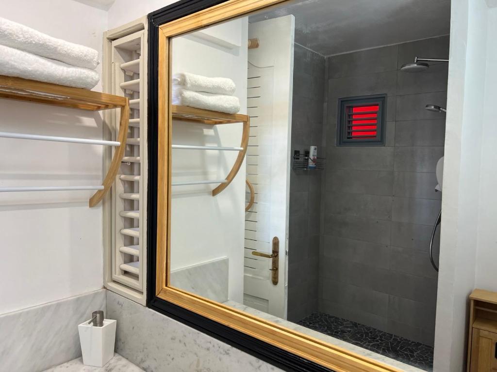 Koupelna v ubytování Appartements avec vue mer à Tartane