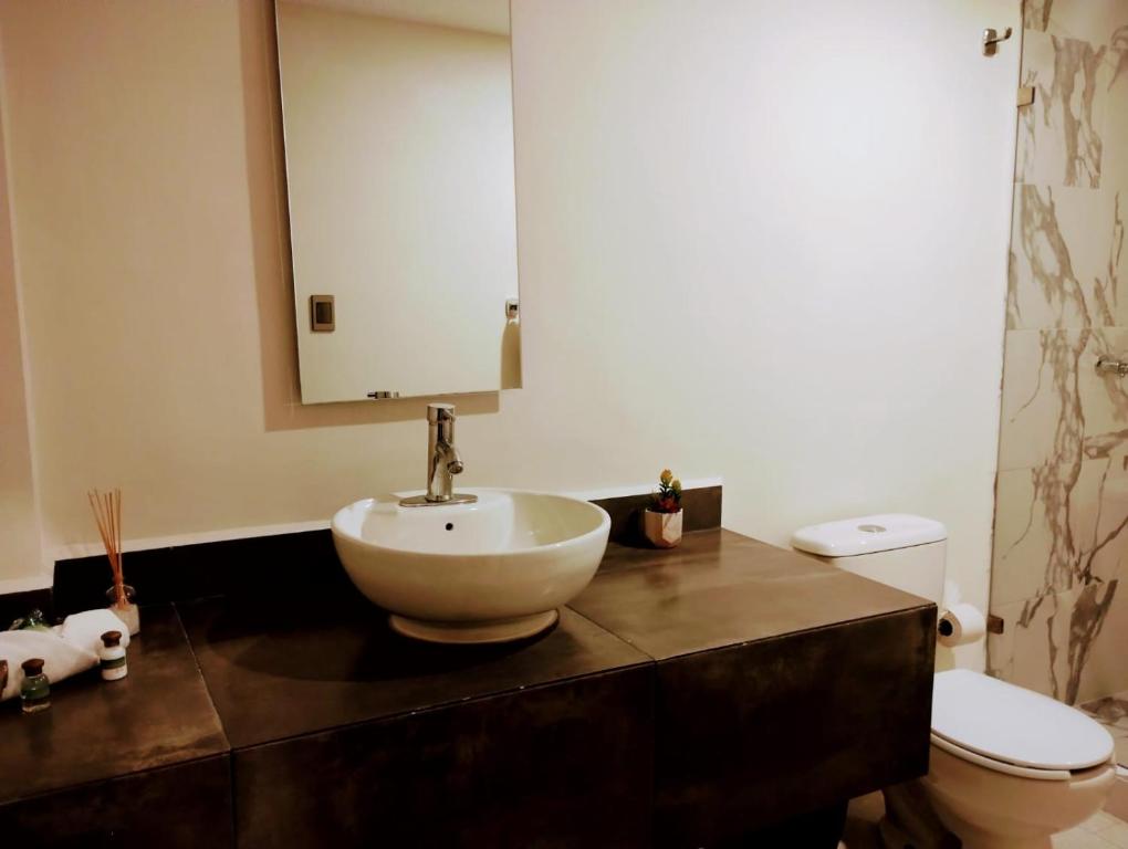 Koupelna v ubytování Hotel Casa 20