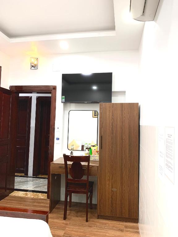 TV a/nebo společenská místnost v ubytování Motel Mỹ Vân