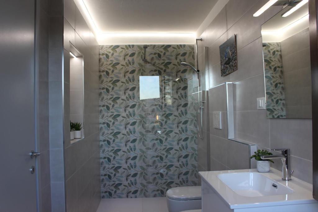 Koupelna v ubytování B&B Fili d'erba