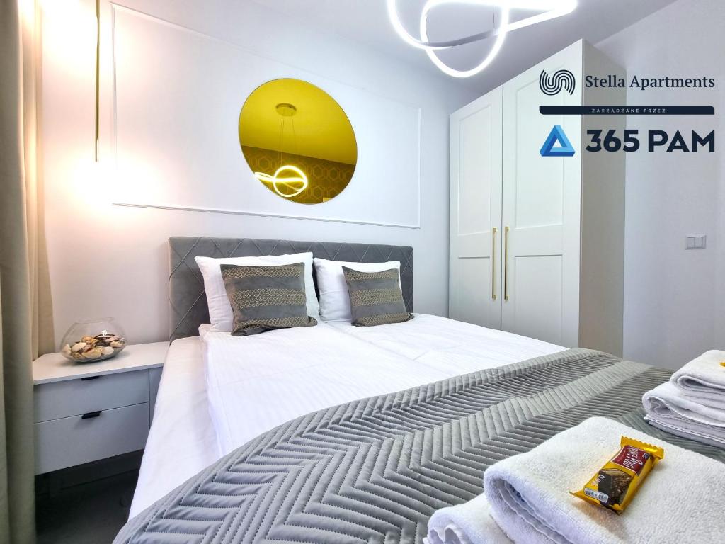 Postel nebo postele na pokoji v ubytování Apartament Gold - 365PAM