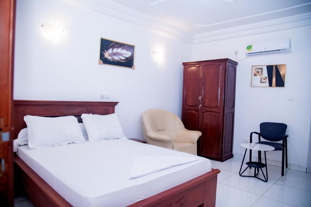 Postel nebo postele na pokoji v ubytování Twins Center