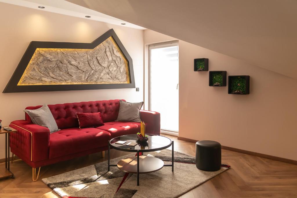 Posezení v ubytování Fenix Apartments