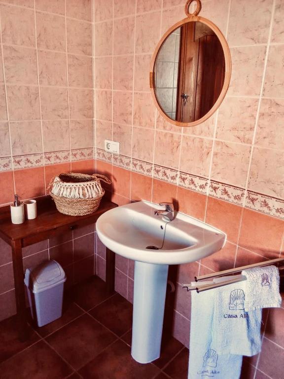 Koupelna v ubytování Casa Alta B&B