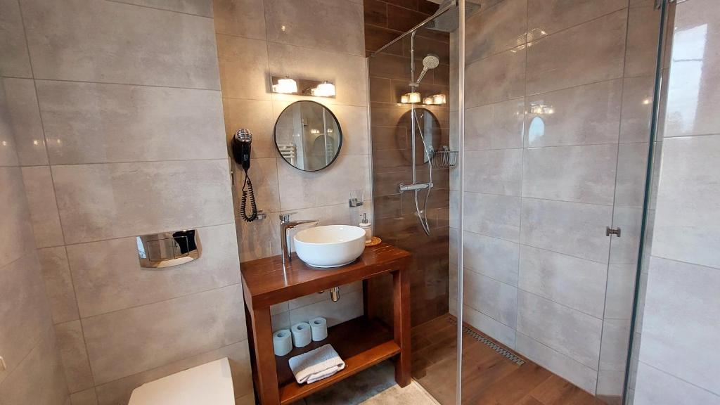Kúpeľňa v ubytovaní Apartamenty Biała Perła