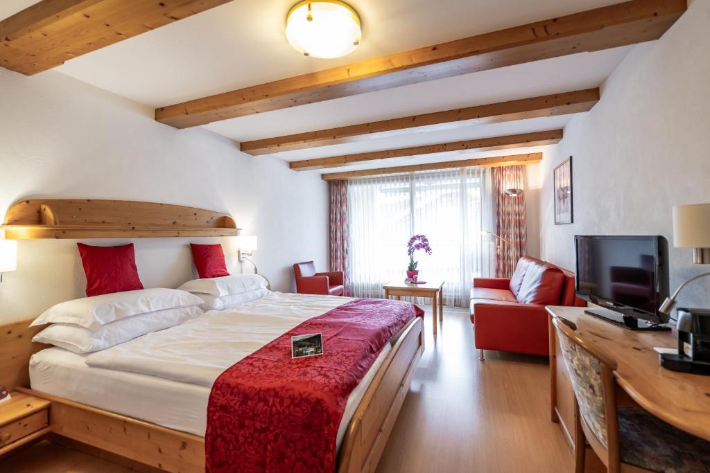 Postel nebo postele na pokoji v ubytování Hotel Vorab - Kulinarische Vielfalt