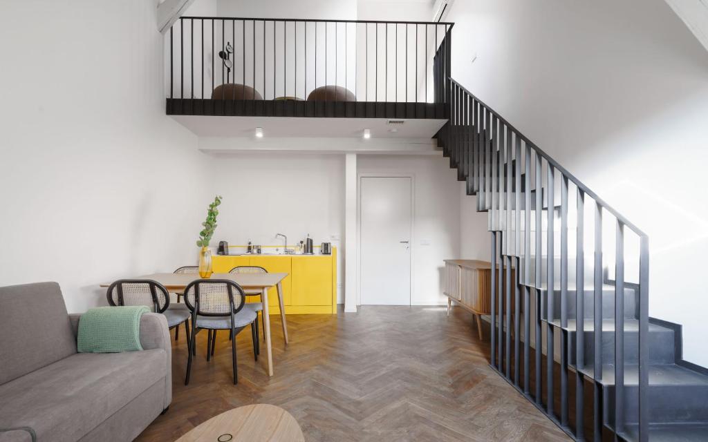Posezení v ubytování limehome Prague Halkova