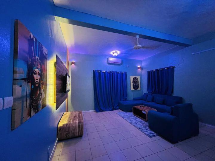 En eller flere senge i et værelse på Appartement meublé