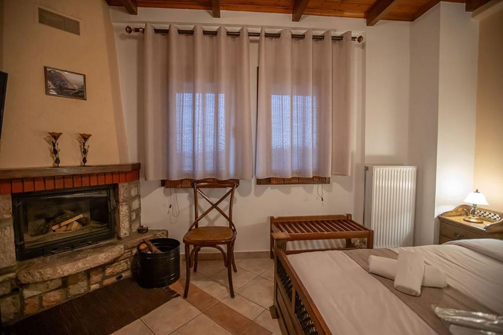 Łóżko lub łóżka w pokoju w obiekcie Guesthouse Moucha