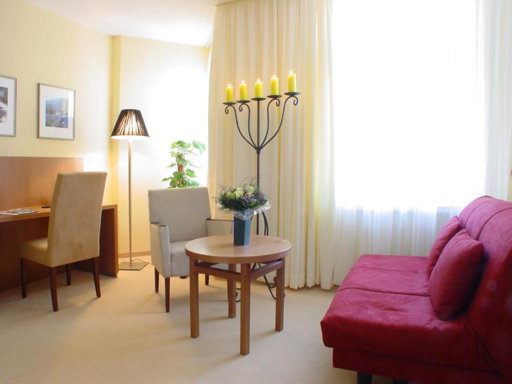 Posezení v ubytování Hotel Blauer Engel