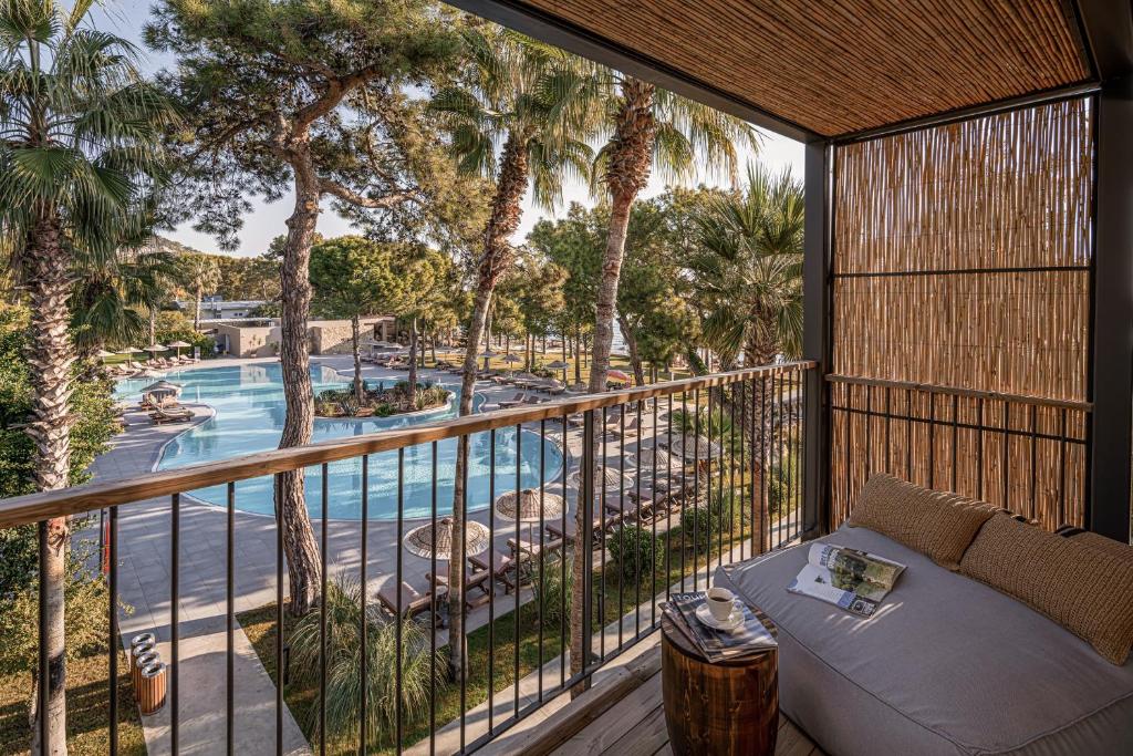 Balkón nebo terasa v ubytování Balmy Beach Resort Kemer
