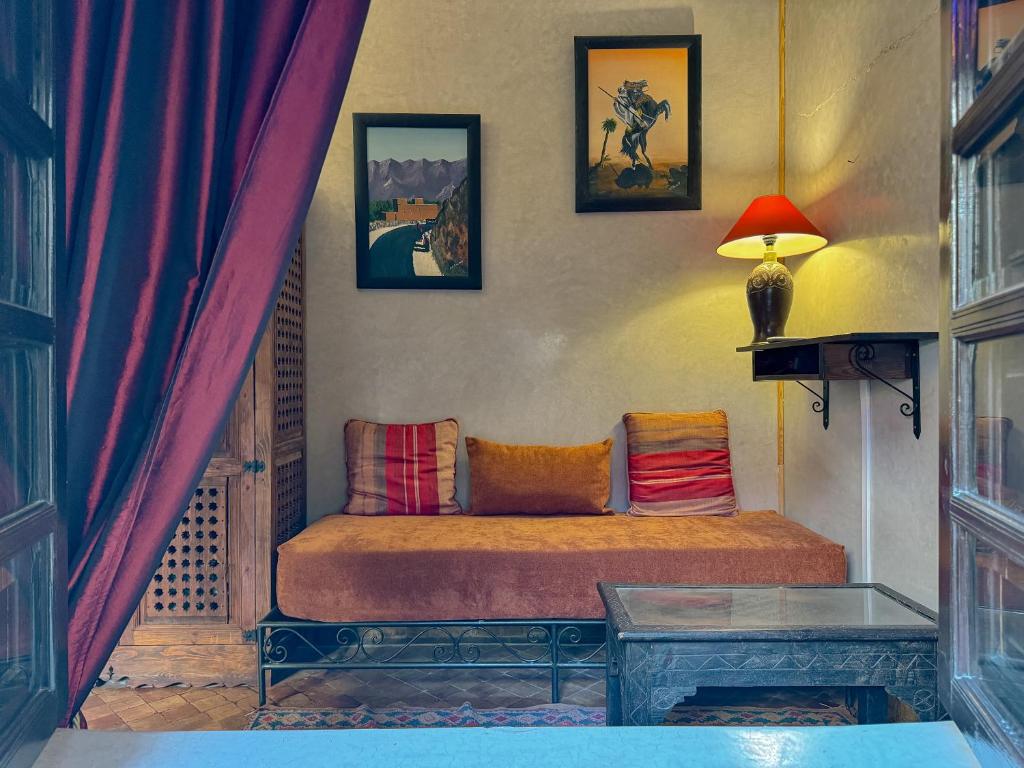 Posezení v ubytování Riad Lapis-lazuli