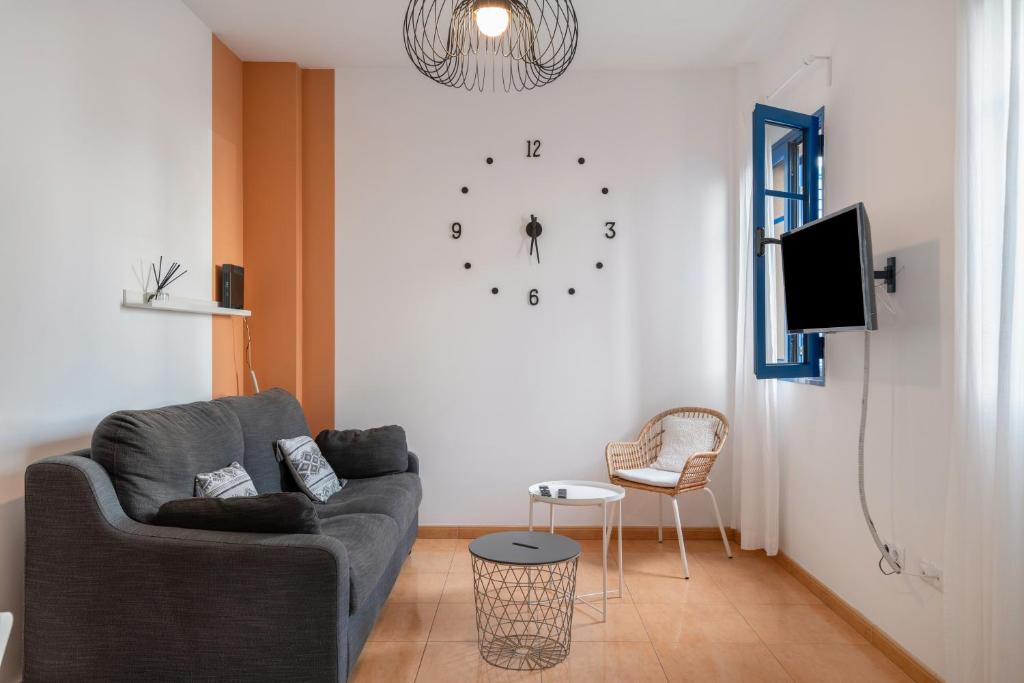 Televízia a/alebo spoločenská miestnosť v ubytovaní Precioso Apartamento En Lanzarote