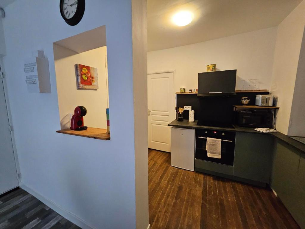 Kuchyň nebo kuchyňský kout v ubytování T2 cosy