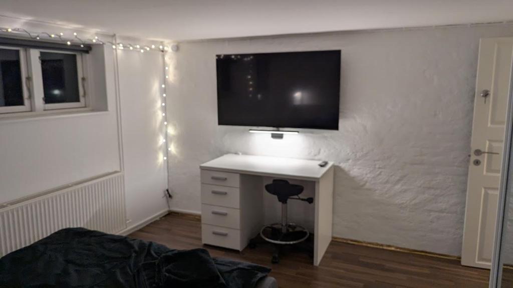 TV a/nebo společenská místnost v ubytování Sleep In Lynge