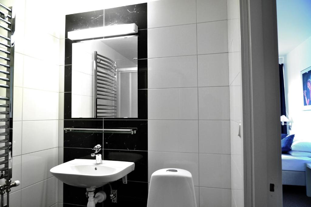 Koupelna v ubytování Hotell Hulingen