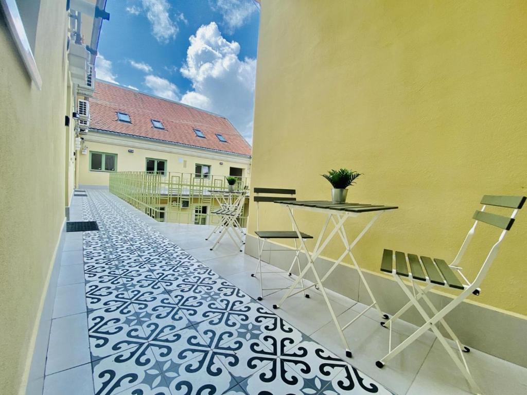Balkón nebo terasa v ubytování Palatul Agoston Galgon