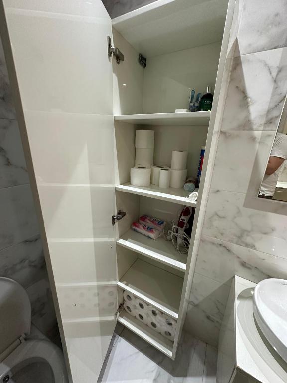 A bathroom at Ottomare Suites luxury apartment with pool with amazing view