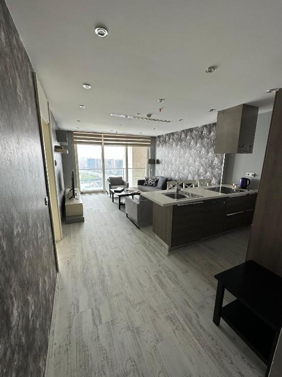 A kitchen or kitchenette at Ottomare Suites luxury apartment with pool with amazing view