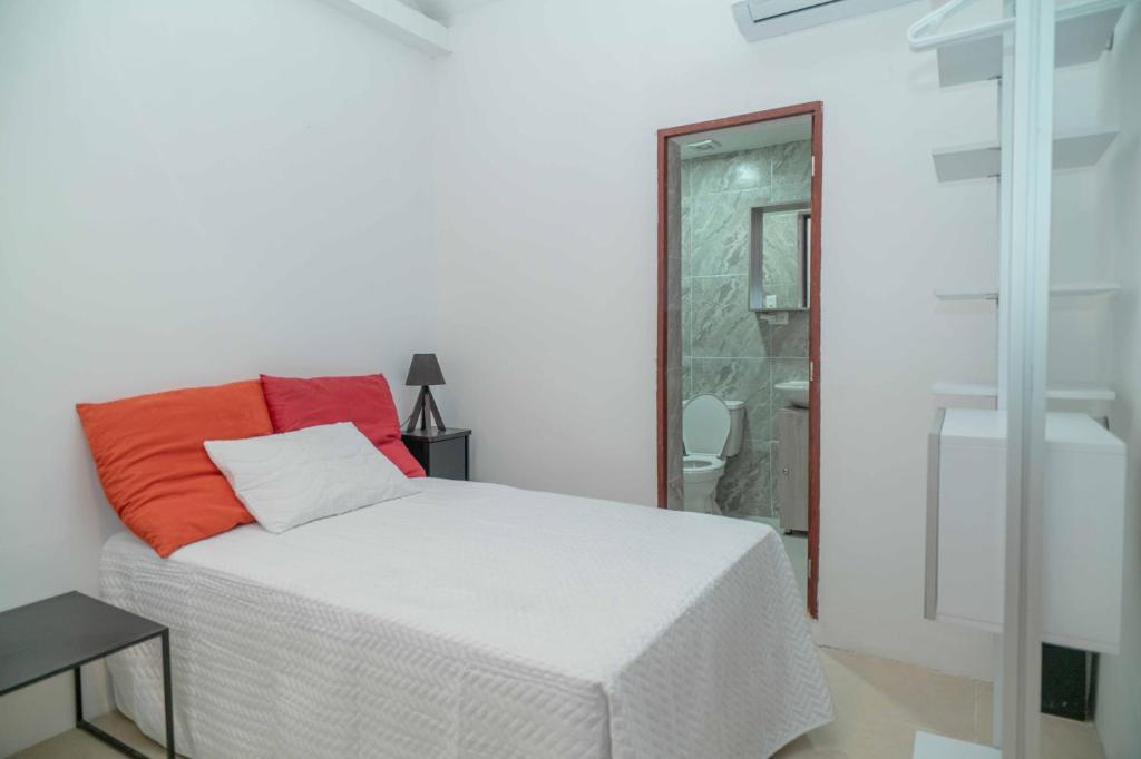 Postel nebo postele na pokoji v ubytování Casa cochera