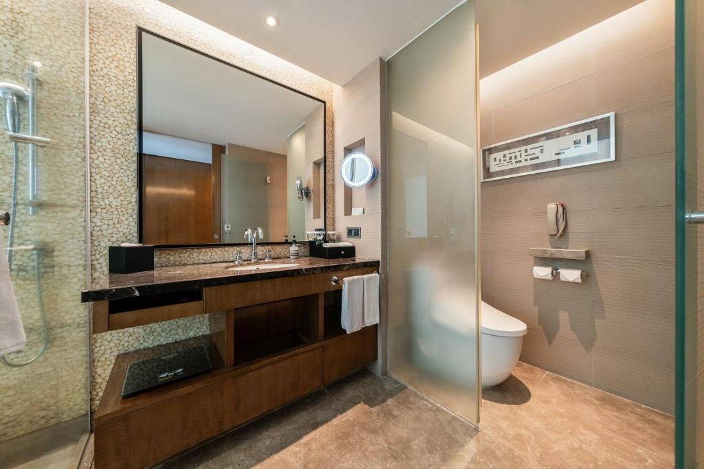 Koupelna v ubytování Juntai Hotel Xiamen