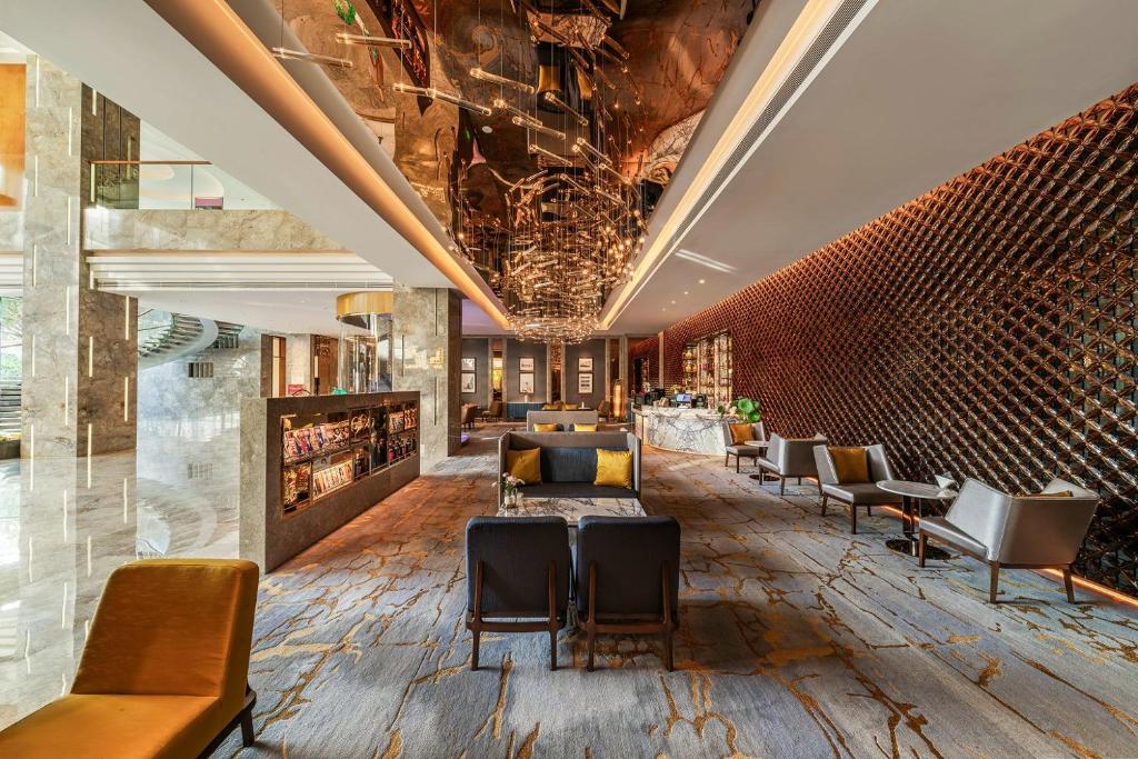 Posezení v ubytování Juntai Hotel Xiamen