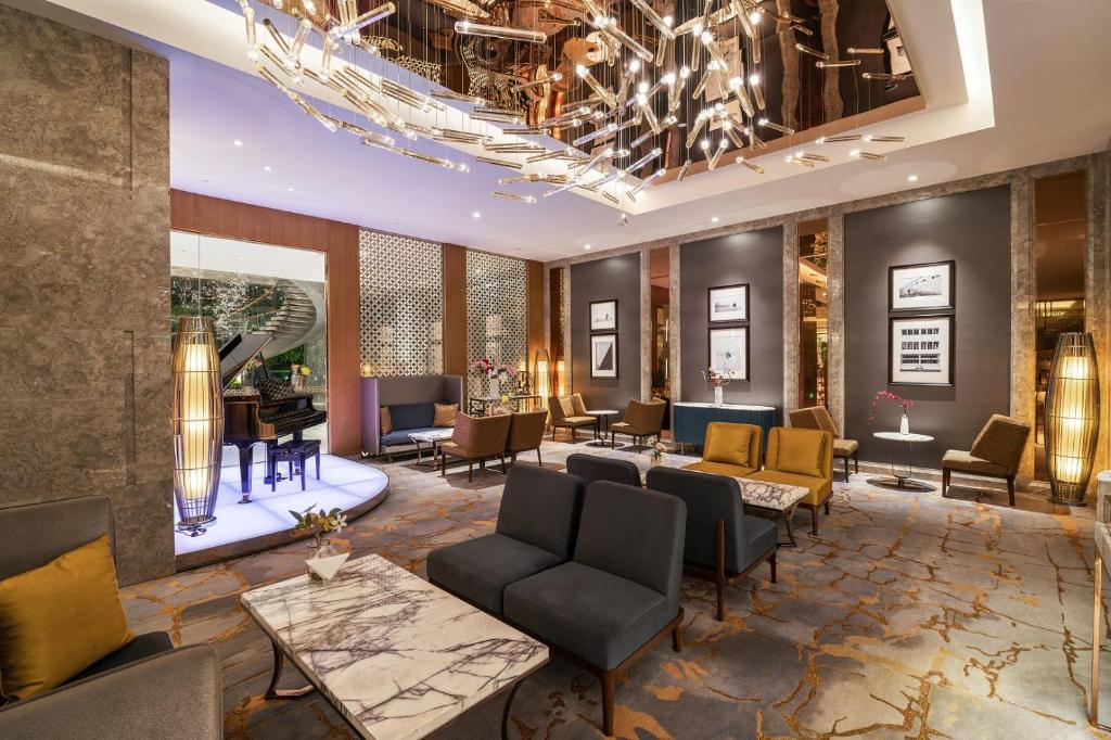 Posezení v ubytování Juntai Hotel Xiamen