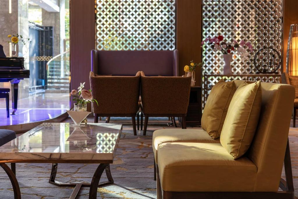 Posezení v ubytování Juntai Hotel Xiamen