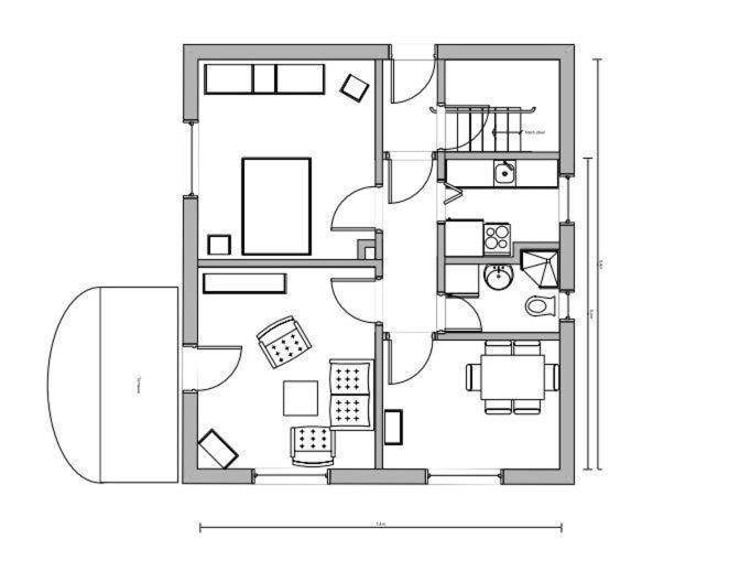 Půdorys ubytování Ferien-und-Messeappartement-Falke