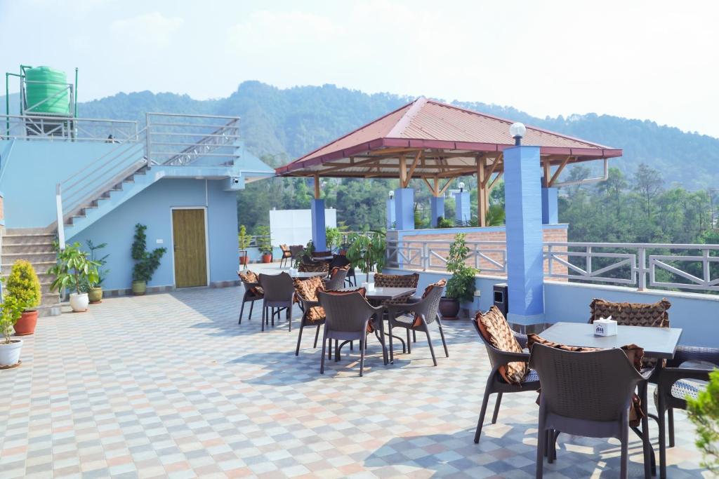 Nespecifikovaný výhled na hory nebo výhled na hory při pohledu z hotelu