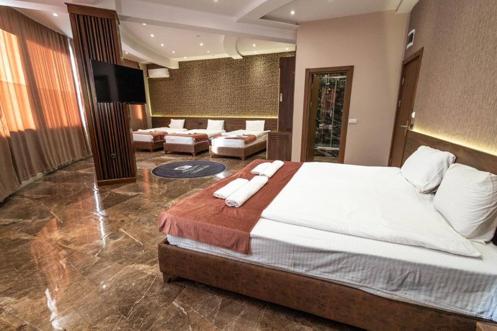Postel nebo postele na pokoji v ubytování Aqua Spa Termale
