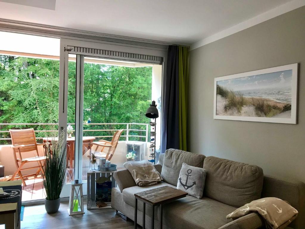 Χώρος καθιστικού στο Appartement Gluecksanker