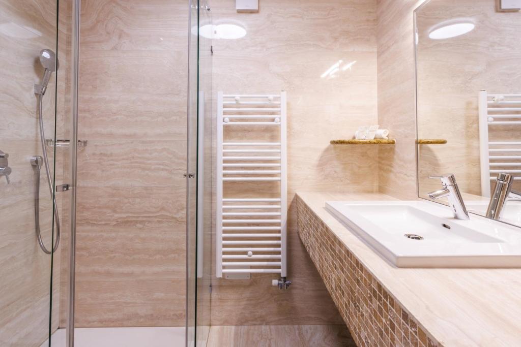 Koupelna v ubytování Hotel Vegov Hram