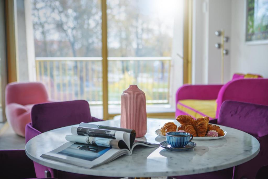 Posezení v ubytování Boulevard Drobnera Residence - Apartamenty z widokiem na Odrę