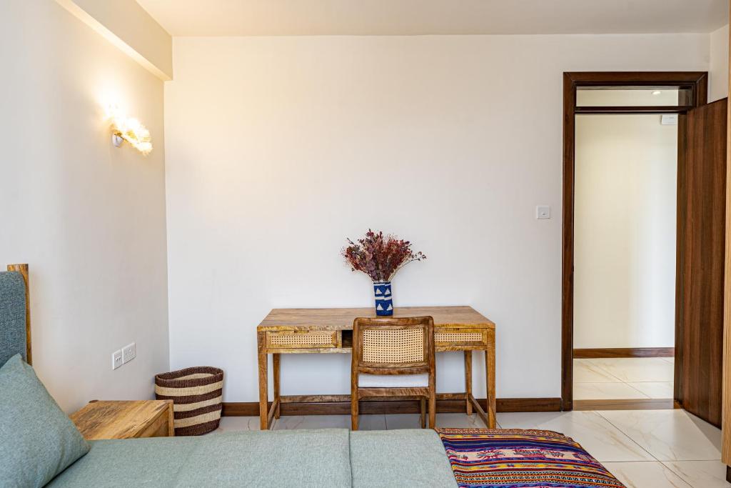 Posezení v ubytování Silvermist Two & Three Bedrooms Wonderiss Homes Westland Living with close proximity to UN, Karura forest & Sarit Mall