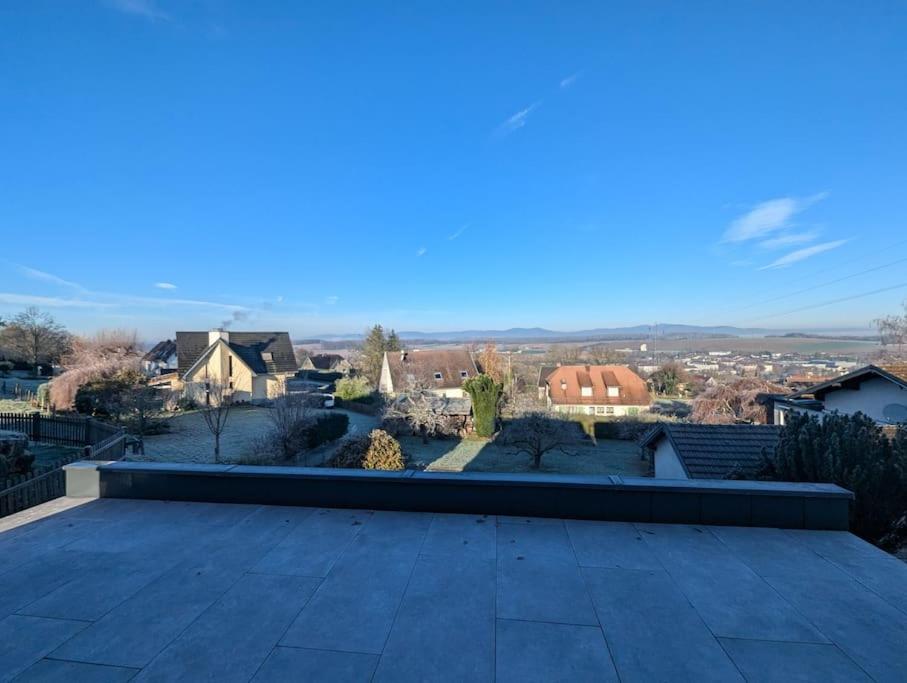a view from the roof of a house at Villa vue panoramique Vosges in Altkirch