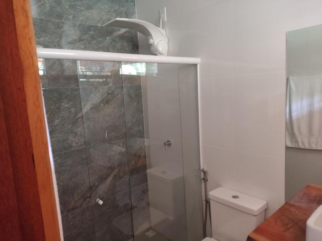 Koupelna v ubytování Chale Vila dos Lagos