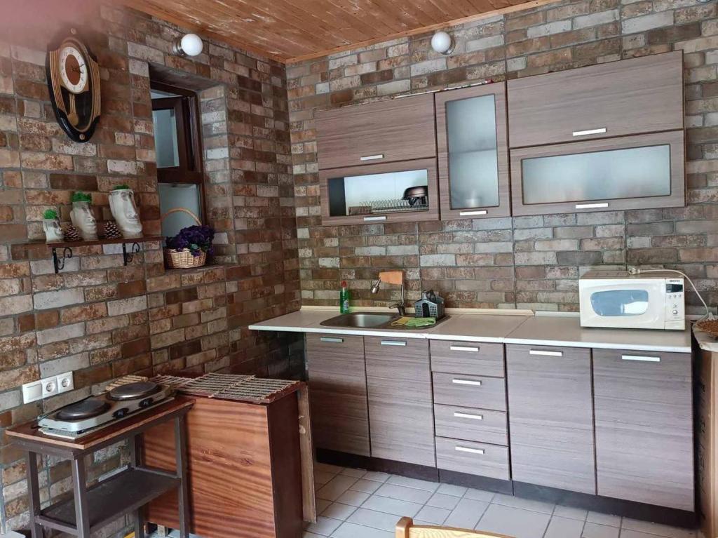 Kuchyň nebo kuchyňský kout v ubytování Mountain View Guesthouse