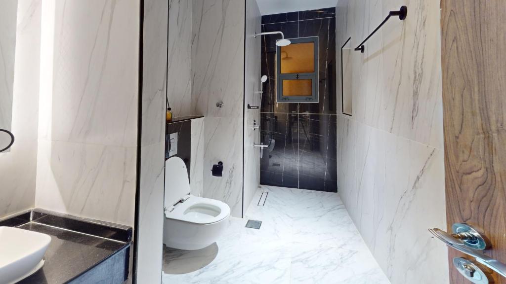 Koupelna v ubytování استراحة دهجان Dehjan chalet