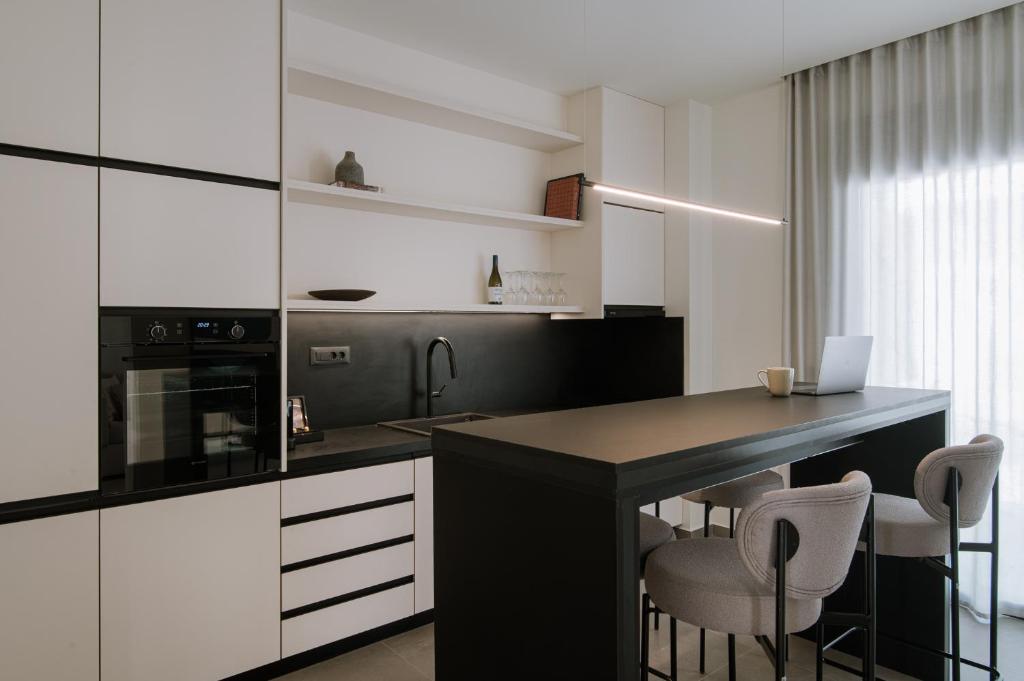 Kuchyň nebo kuchyňský kout v ubytování Kleopatra Homes
