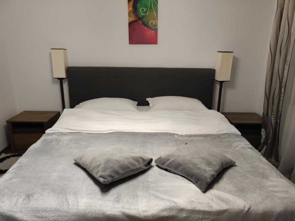 Ένα ή περισσότερα κρεβάτια σε δωμάτιο στο Apartment Farmec